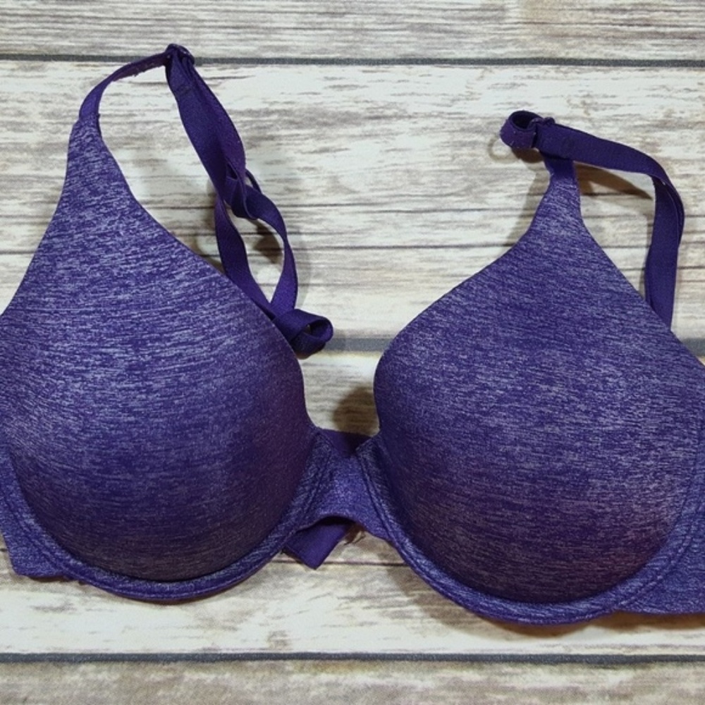 Victoria's Secret Uplift Semi Demi 32C Purple Bra
